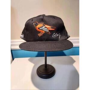 Vintage Balto Orioles Hat w/ Cal Ripken Jr printed signature Esskay NOS